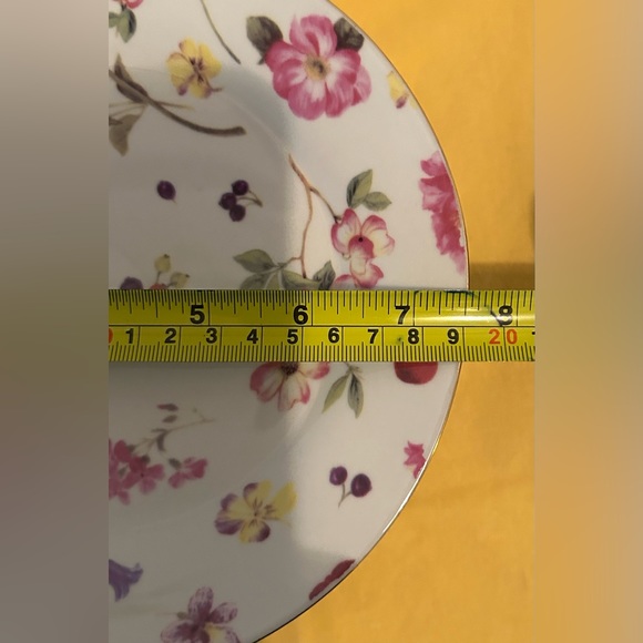 4 Mayfair Collection by Jay 7.75” salad plates with gold rim. - Picture 8 of 16